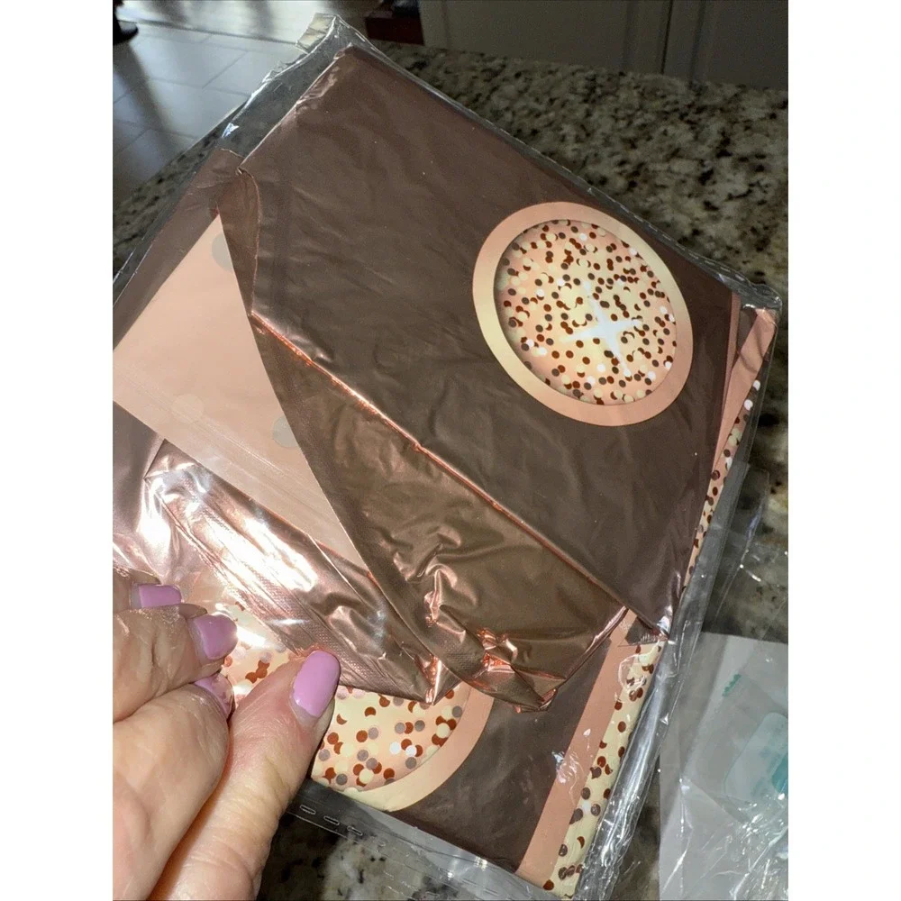 Rose Gold Happy Birthday Party Decorations Set with Banner , Balloons &more 4452